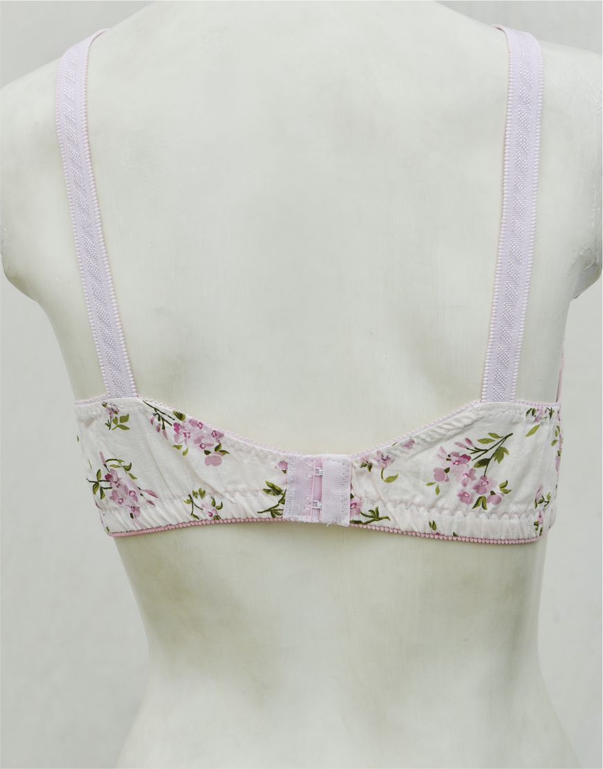 Pack of 3 Random Prints Cotton Woven Fabric Bras FN195 (Non-Padded, Non Wired)