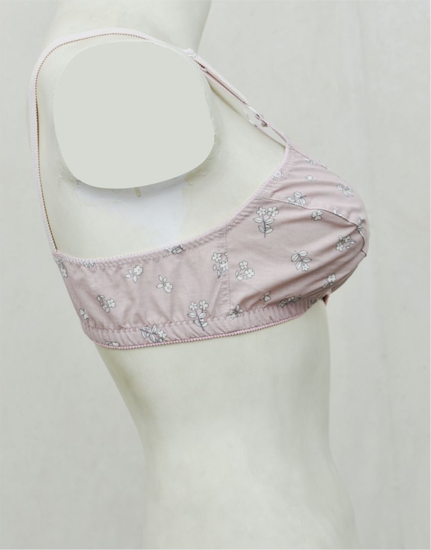 Pack of 3 Random Prints Cotton Woven Fabric Bras FN195 (Non-Padded, Non Wired)