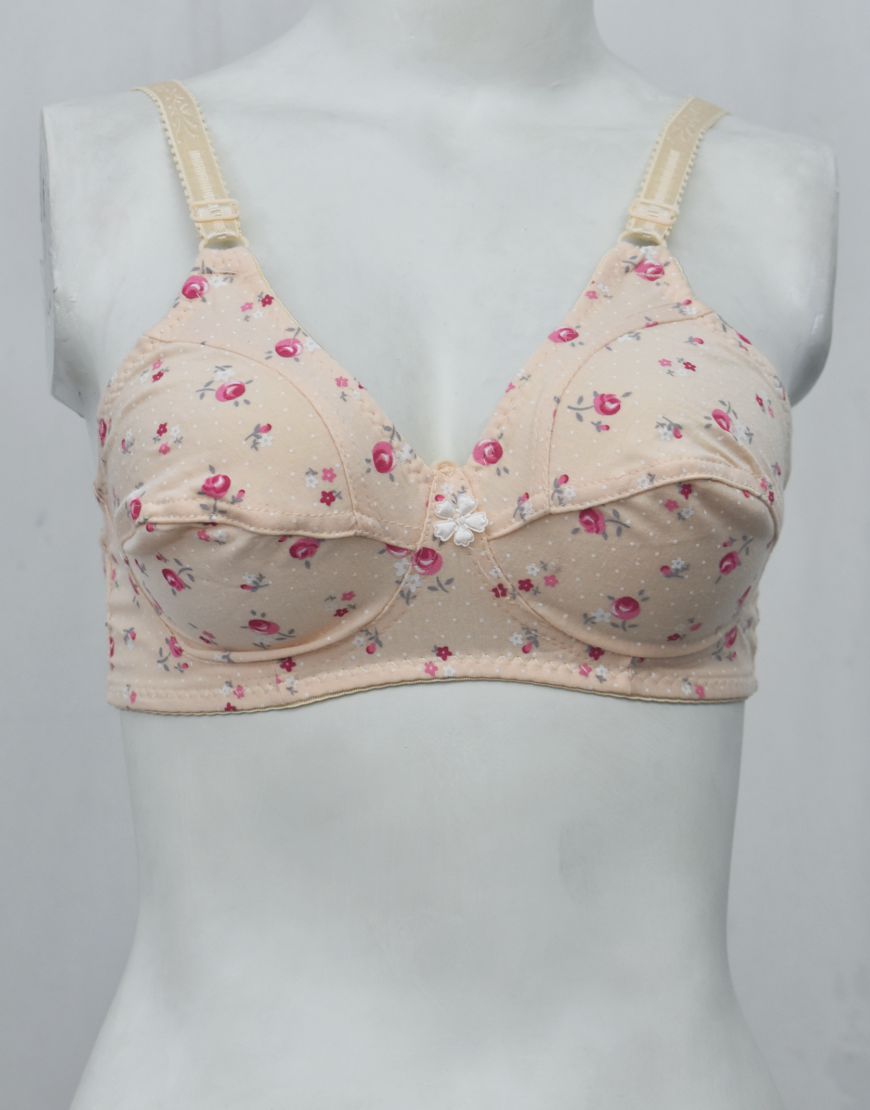 Printed Woven Fabric Bra