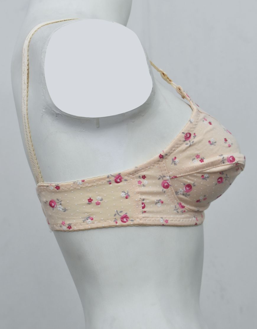 Printed Woven Fabric Bra