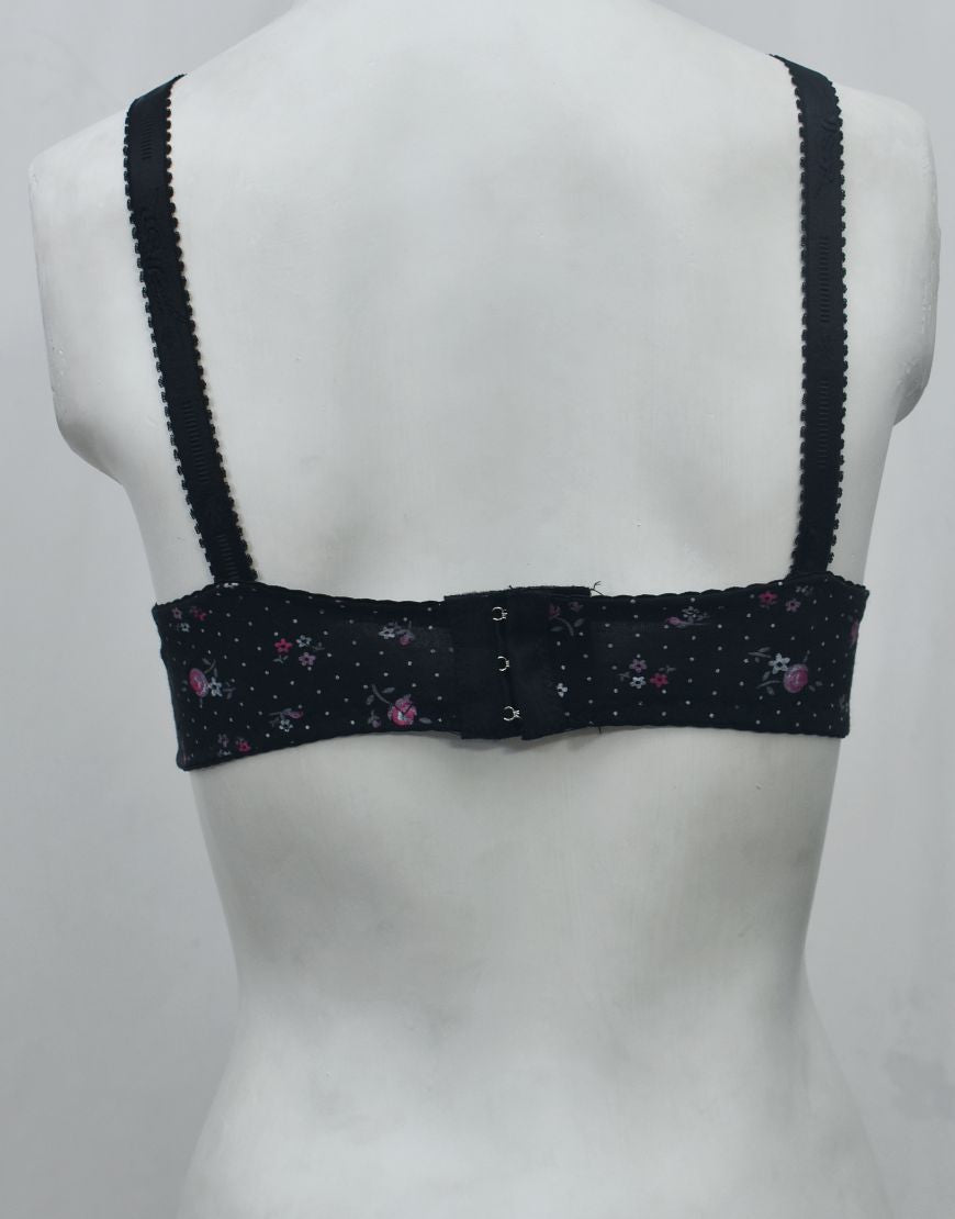 Printed Woven Fabric Bra