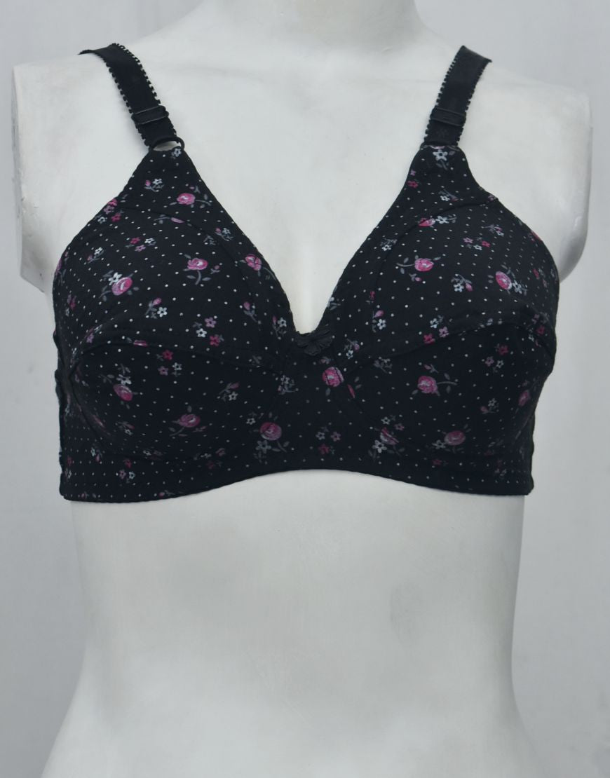 Printed Woven Fabric Bra
