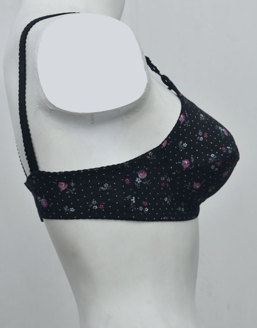 Printed Woven Fabric Bra