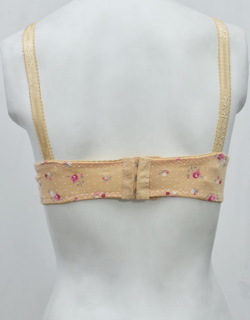 Printed Woven Fabric Bra