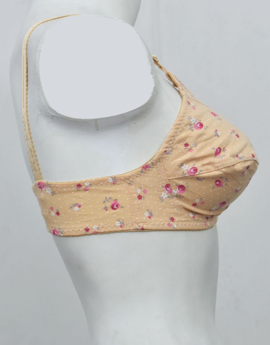 Printed Woven Fabric Bra