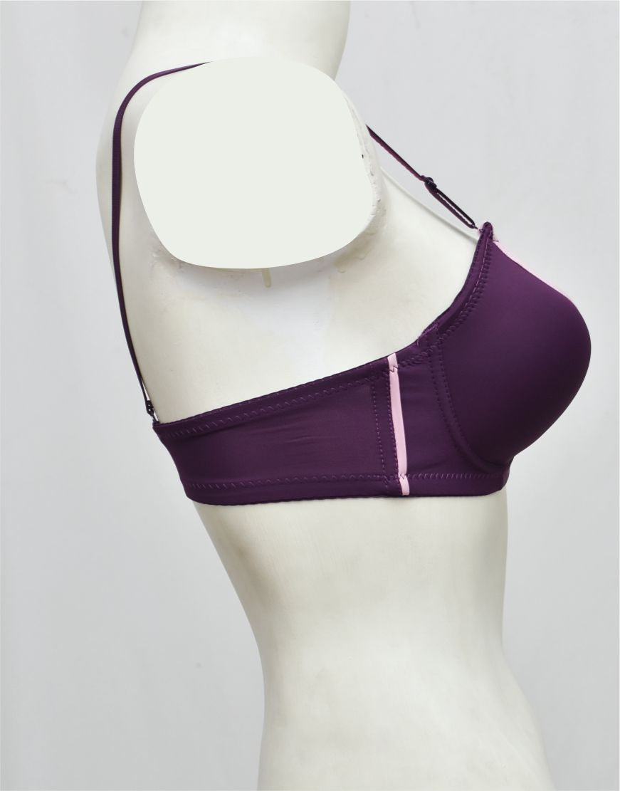 Modern Single Padded Bra with Removable Straps