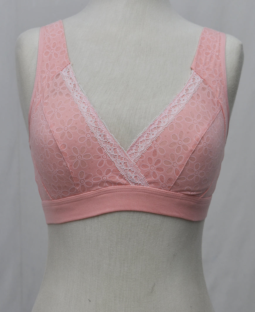 Overlap V-Neck Fashion Blouse Type Bra with Extender