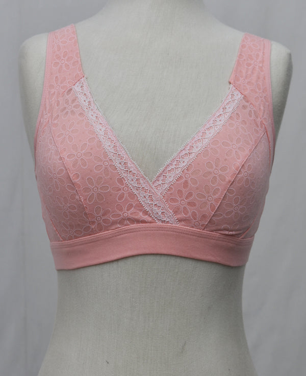 Overlap V-Neck Fashion Blouse Type Bra with Extender