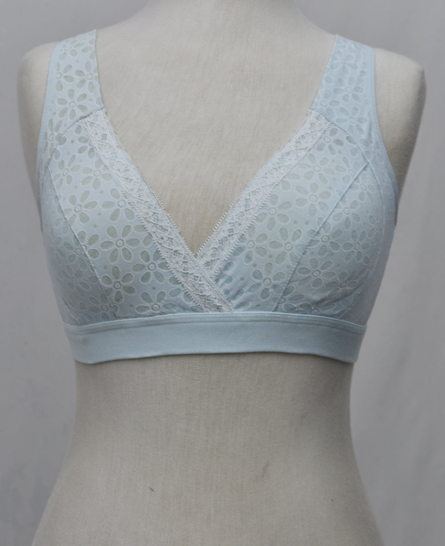 Overlap V-Neck Fashion Blouse Type Bra with Extender