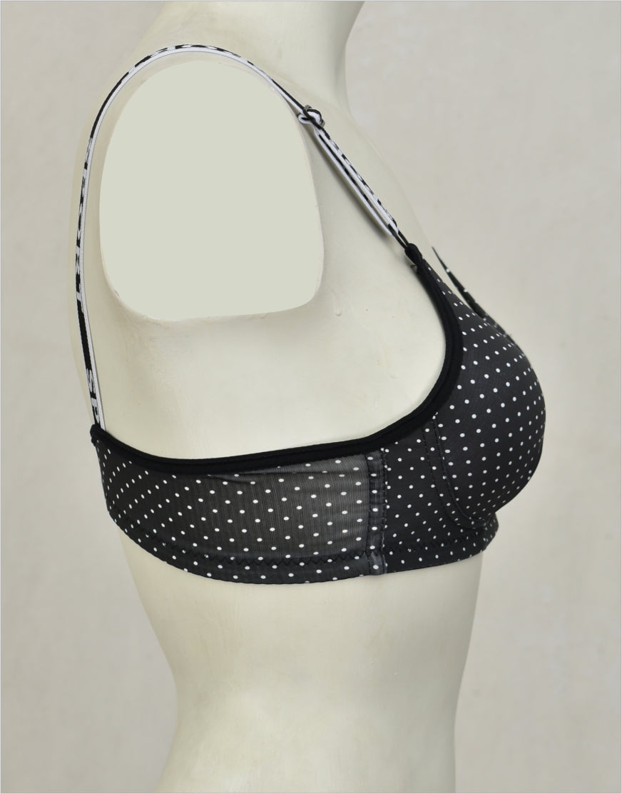 Dots Print Seamless Padded Bra