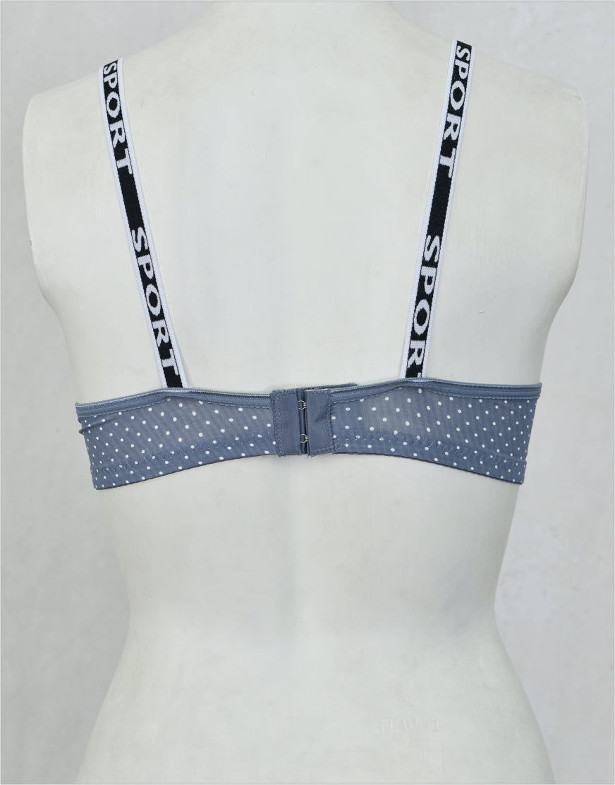 Dots Print Seamless Padded Bra