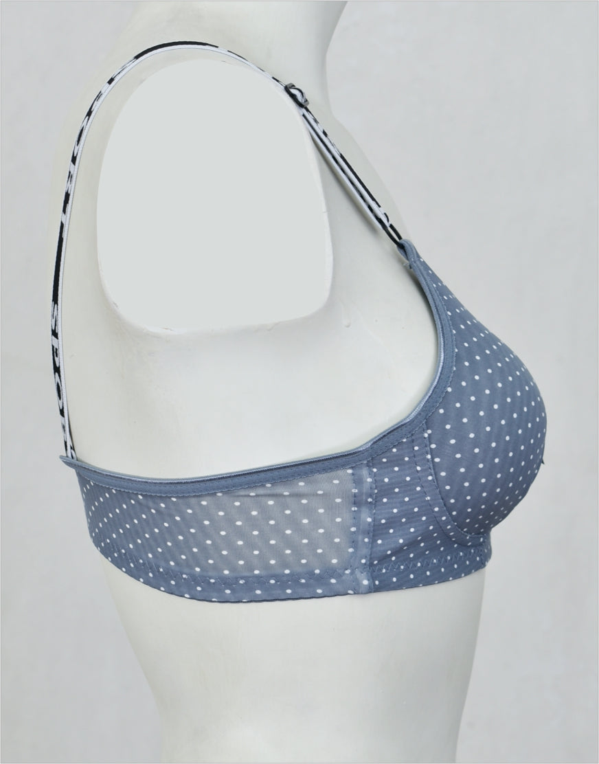 Dots Print Seamless Padded Bra
