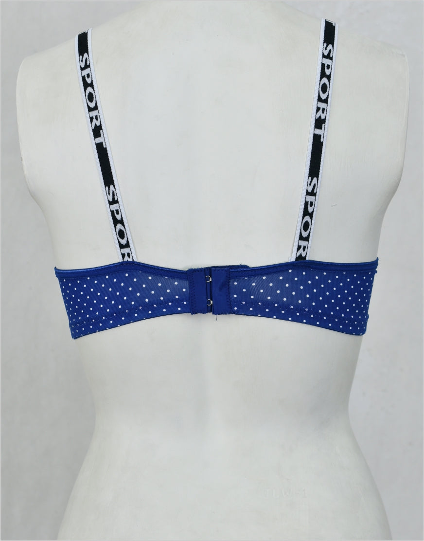 Dots Print Seamless Padded Bra