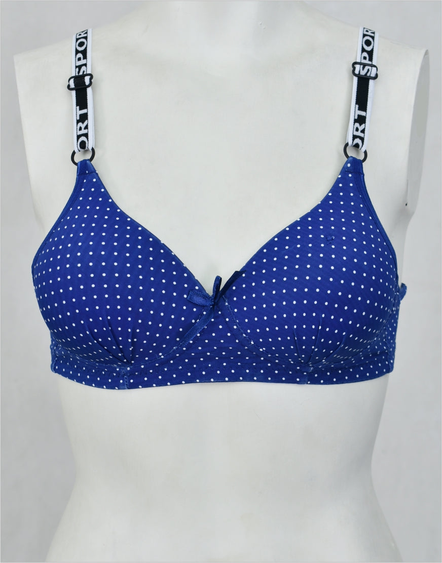 Dots Print Seamless Padded Bra