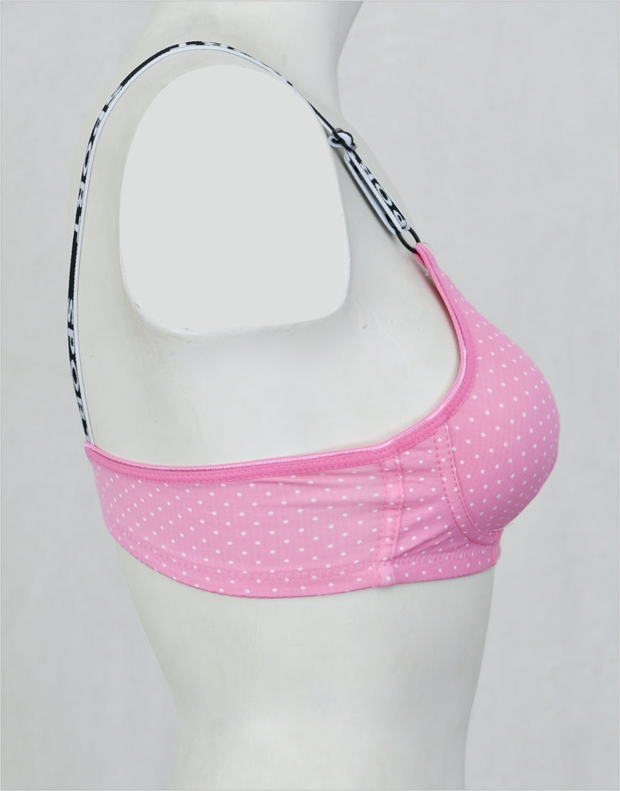 Dots Print Seamless Padded Bra