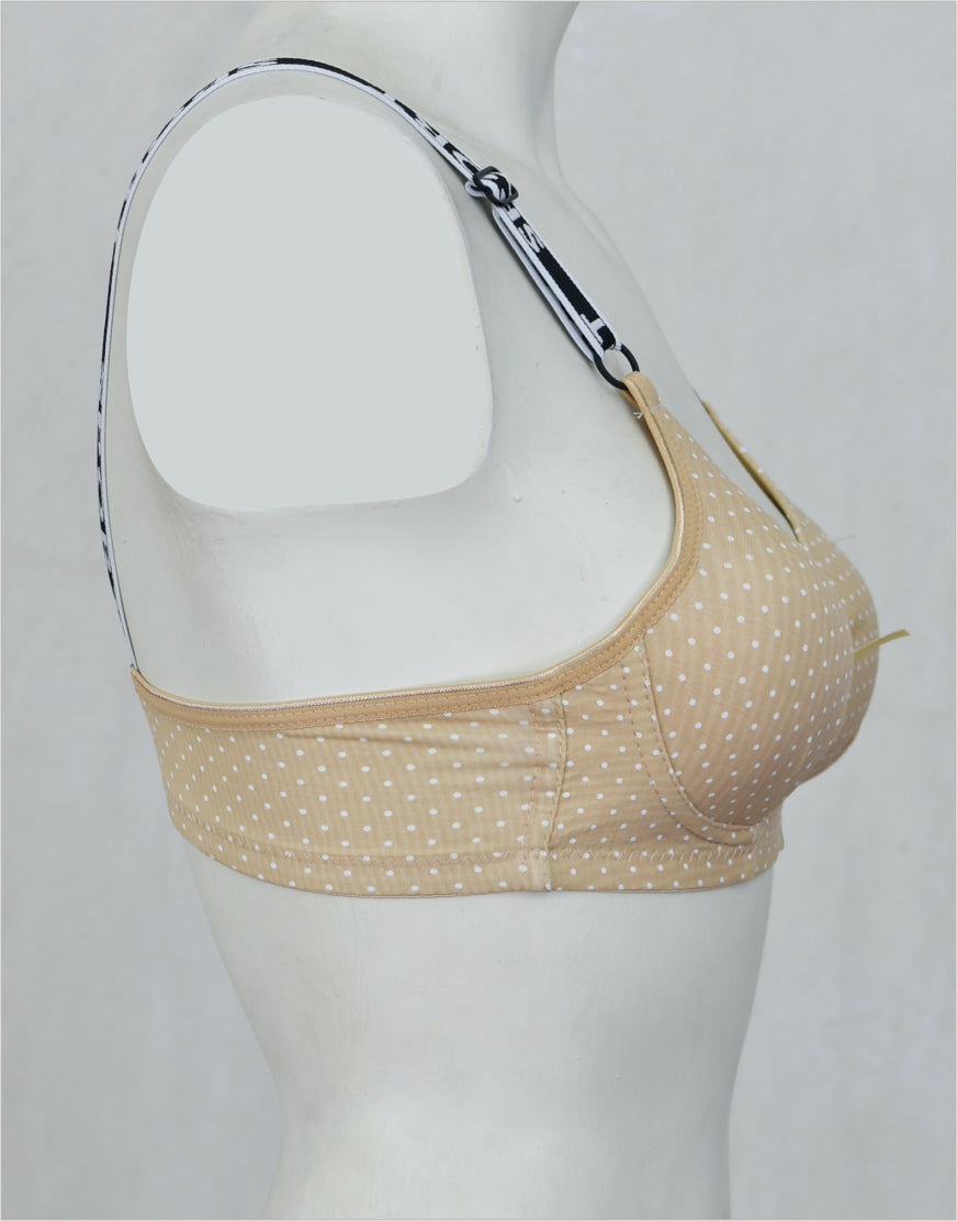 Dots Print Seamless Padded Bra