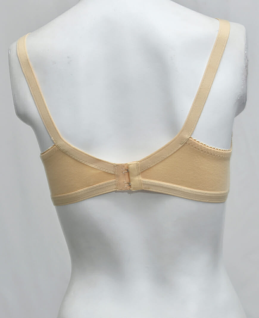 Dual Opening Cotton Woven Fabric Bra