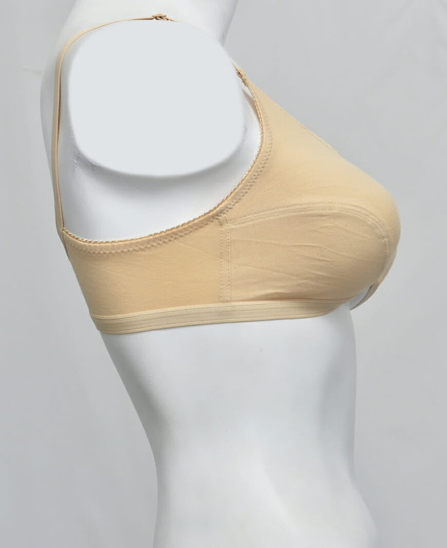 Dual Opening Cotton Woven Fabric Bra