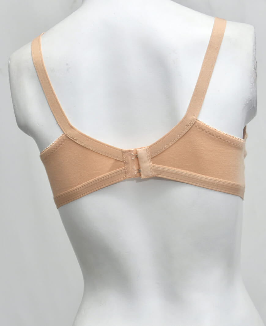 Dual Opening Cotton Woven Fabric Bra