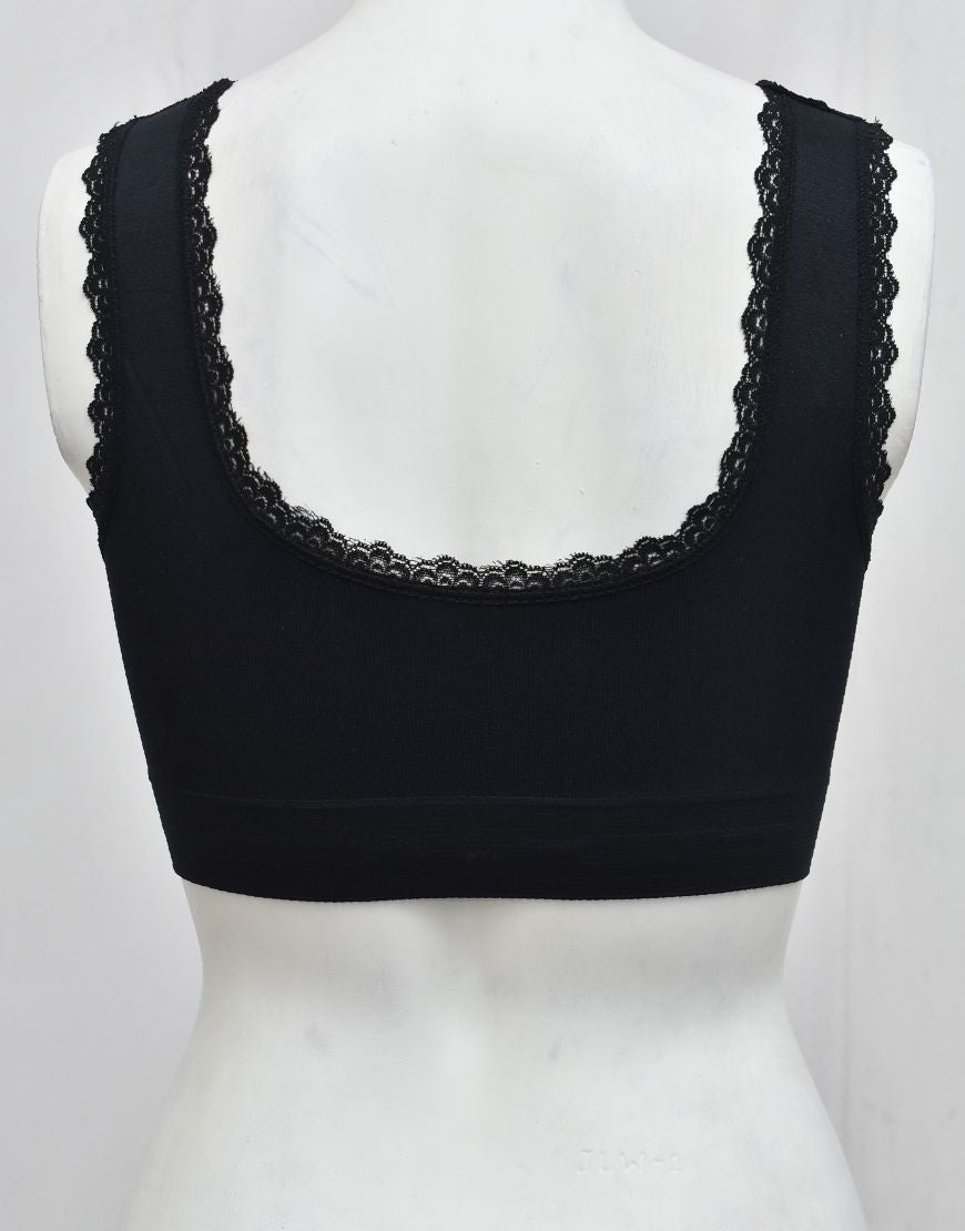Fancy Lace Stretchable Blouse Bra with Removable Pads