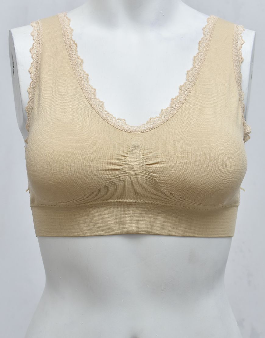 Fancy Lace Stretchable Blouse Bra with Removable Pads