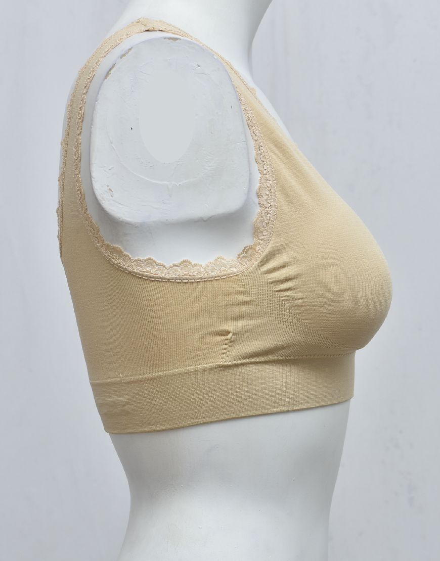 Fancy Lace Stretchable Blouse Bra with Removable Pads