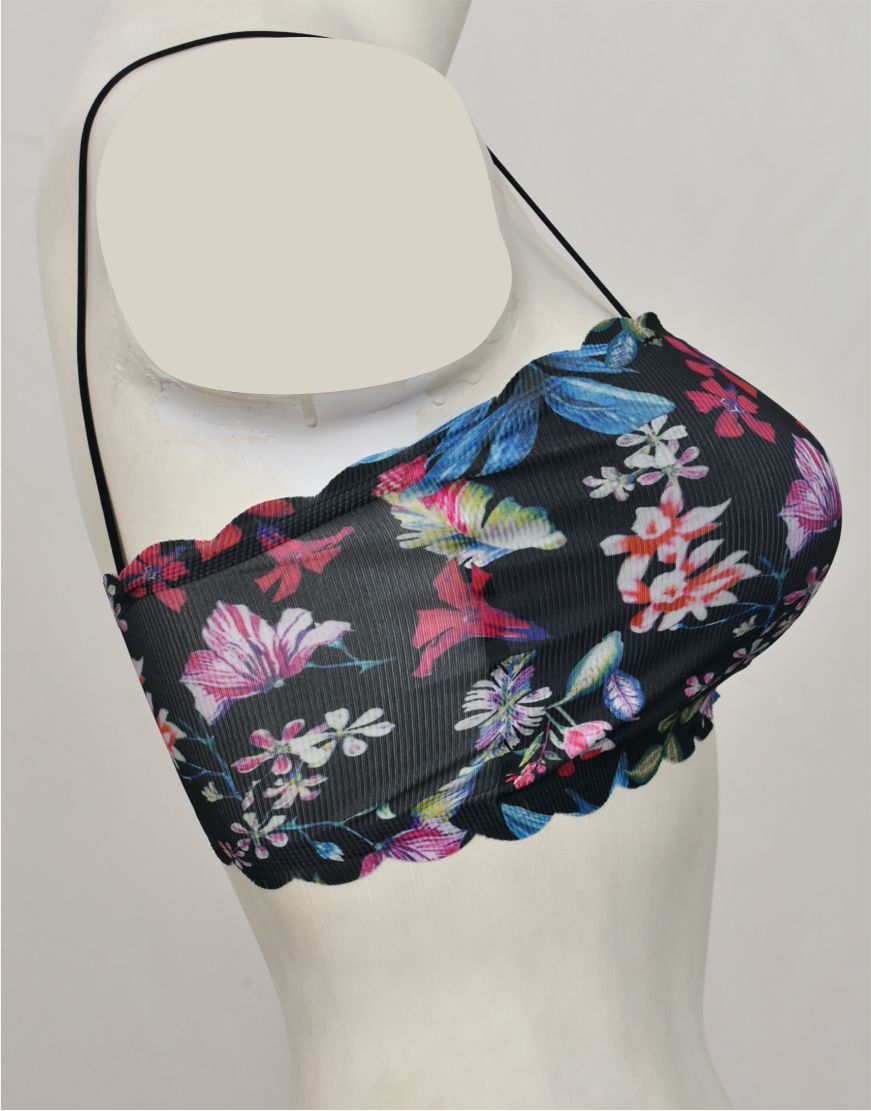 Spaghetti Straps Tube Top Bra