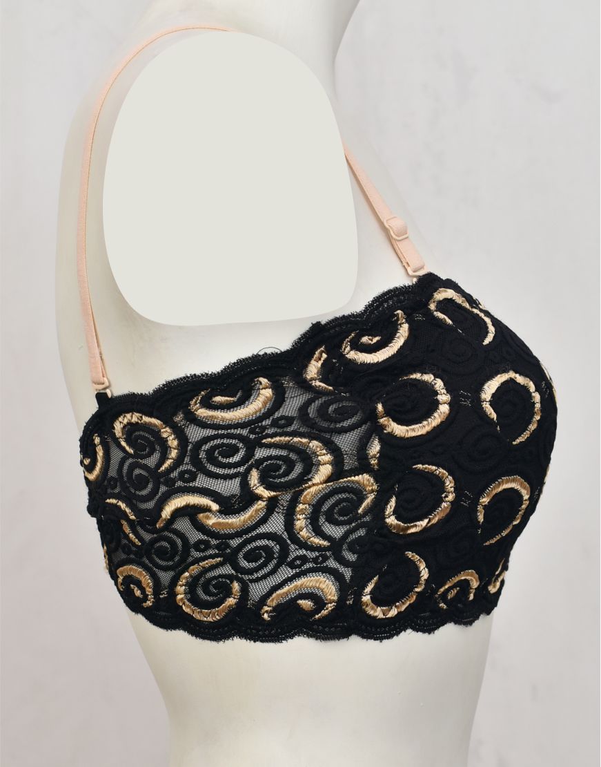 Tube Top Bra with Removable Straps and Pads