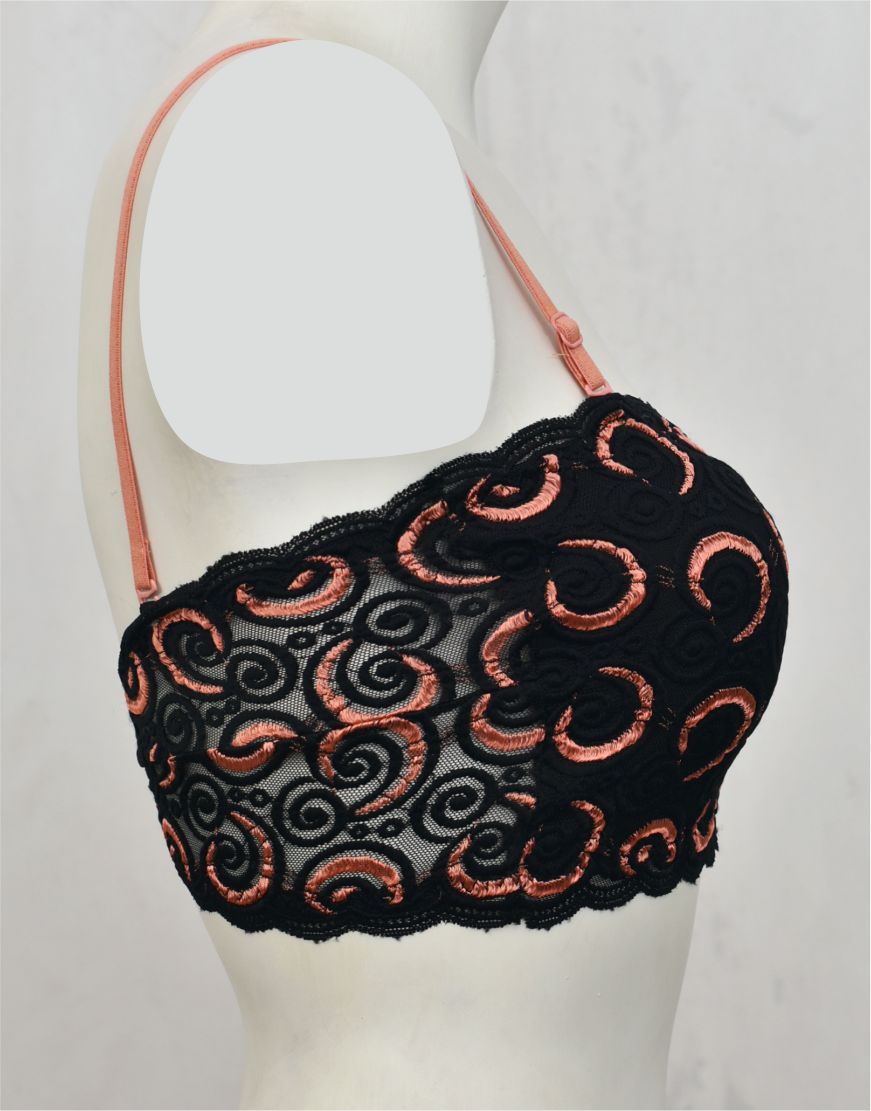 Tube Top Bra with Removable Straps and Pads