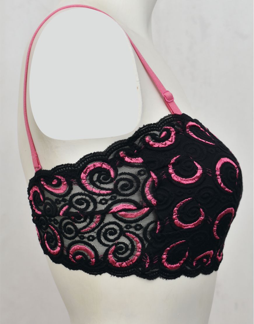 Tube Top Bra with Removable Straps and Pads
