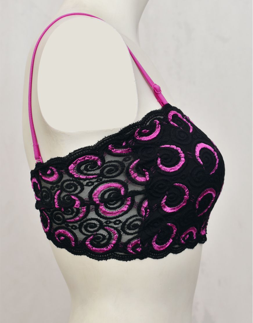 Tube Top Bra with Removable Straps and Pads
