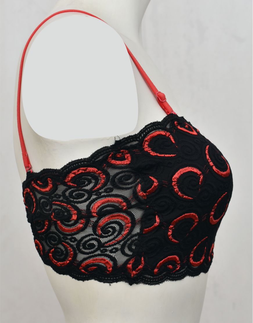 Tube Top Bra with Removable Straps and Pads