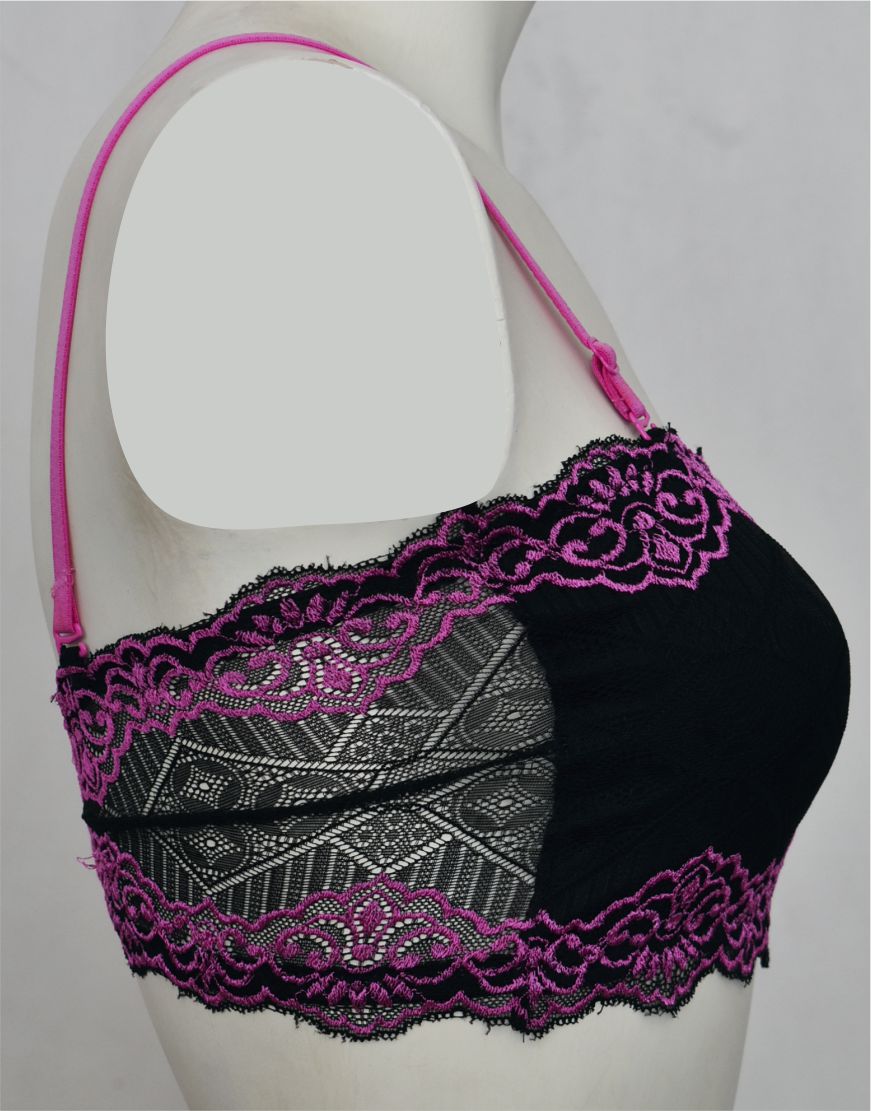 Tube Top Bra with Removable Straps and Pads
