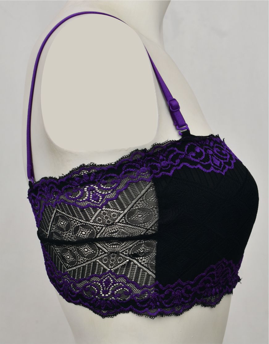 Tube Top Bra with Removable Straps and Pads