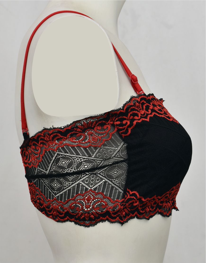 Tube Top Bra with Removable Straps and Pads