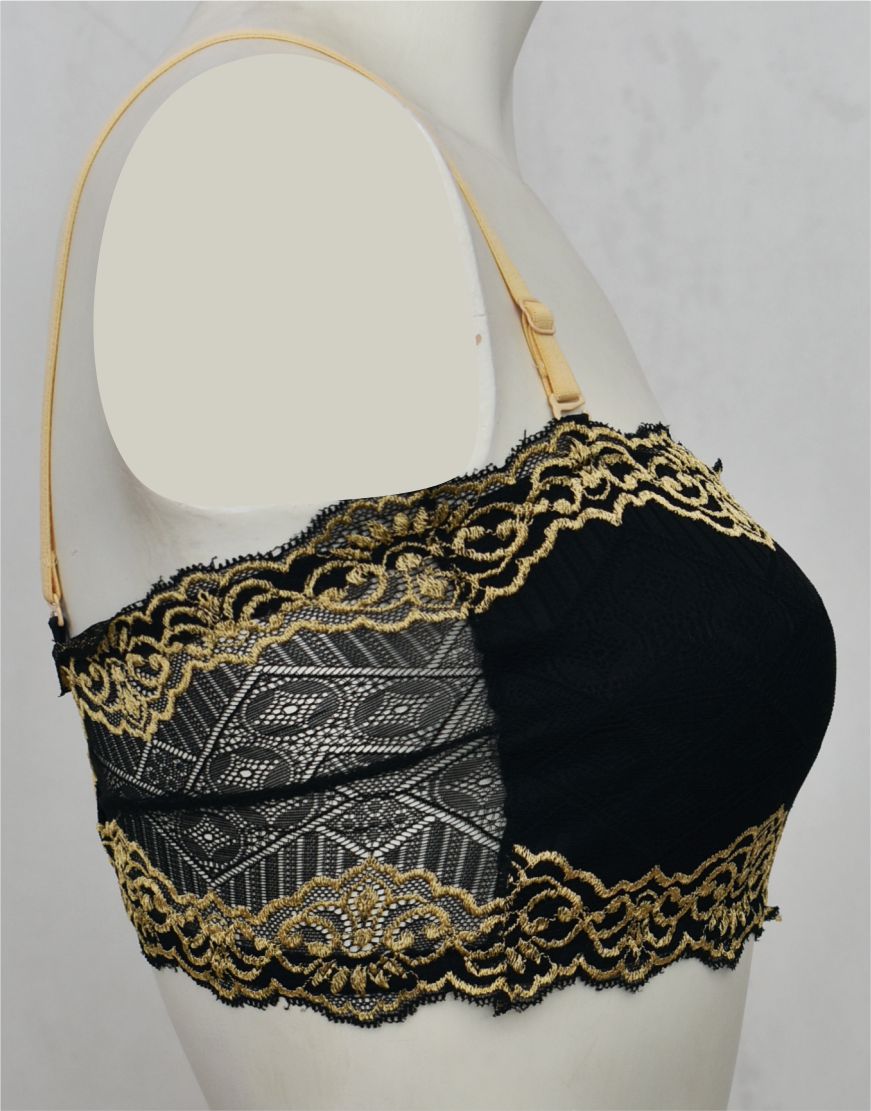 Tube Top Bra with Removable Straps and Pads