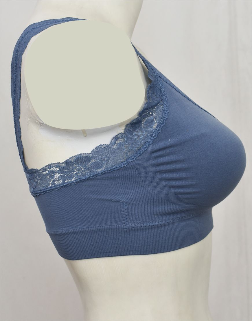 Fancy Lace Stretchable Blouse Bra with Removable Pads
