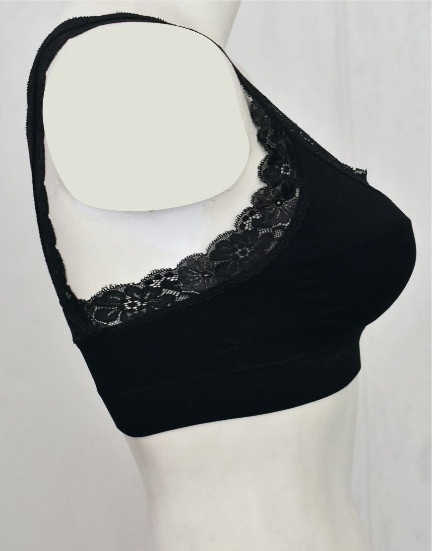 Fancy Lace Stretchable Blouse Bra with Removable Pads