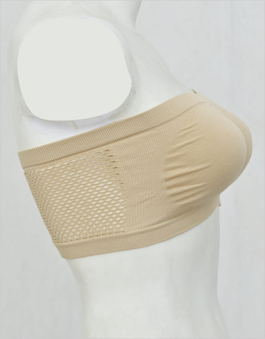 Bandeau or Tube Top Bra Non Padded BL64 (Mixed Stretch Cotton)