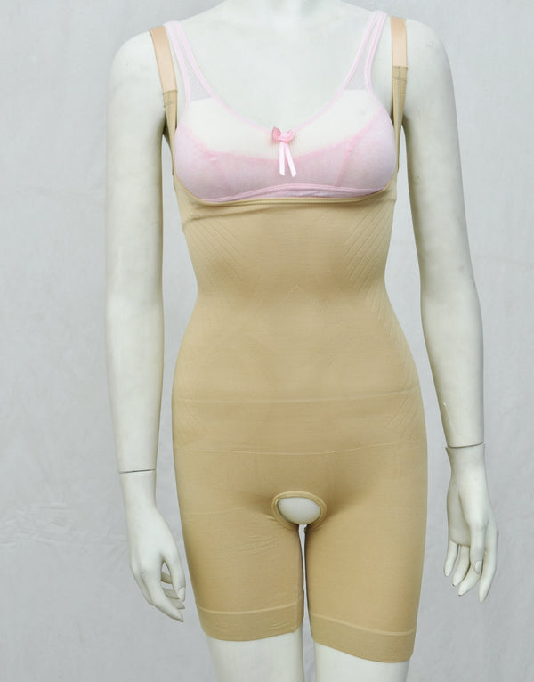 Seamless Shapewear Firm Full Body Shaper Waist Trainer with Shoulders Straps Adjusters