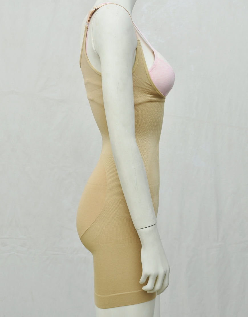 Seamless Shapewear Firm Full Body Shaper Waist Trainer with Shoulders Straps Adjusters