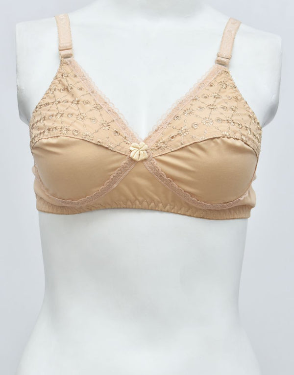 Cotton Woven Fabric Chikankari Bra - SC-8