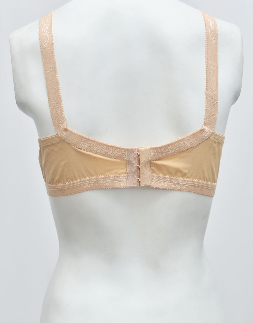 Embroidered Cotton Woven Fabric Bra - SC-4