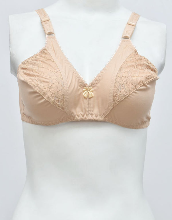 Embroidered Cotton Woven Fabric Bra - SC-3