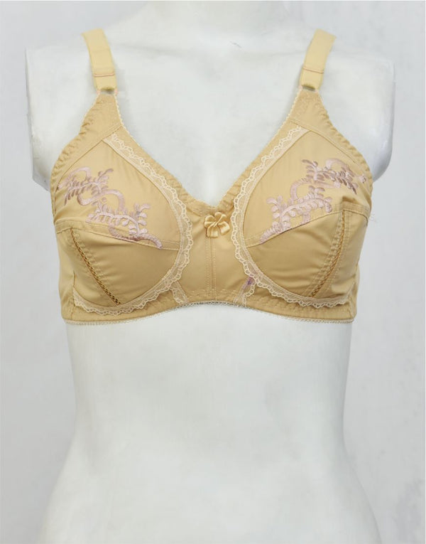Optimum Support Full Cup Cotton Woven Fabric Bra - SC-BFO
