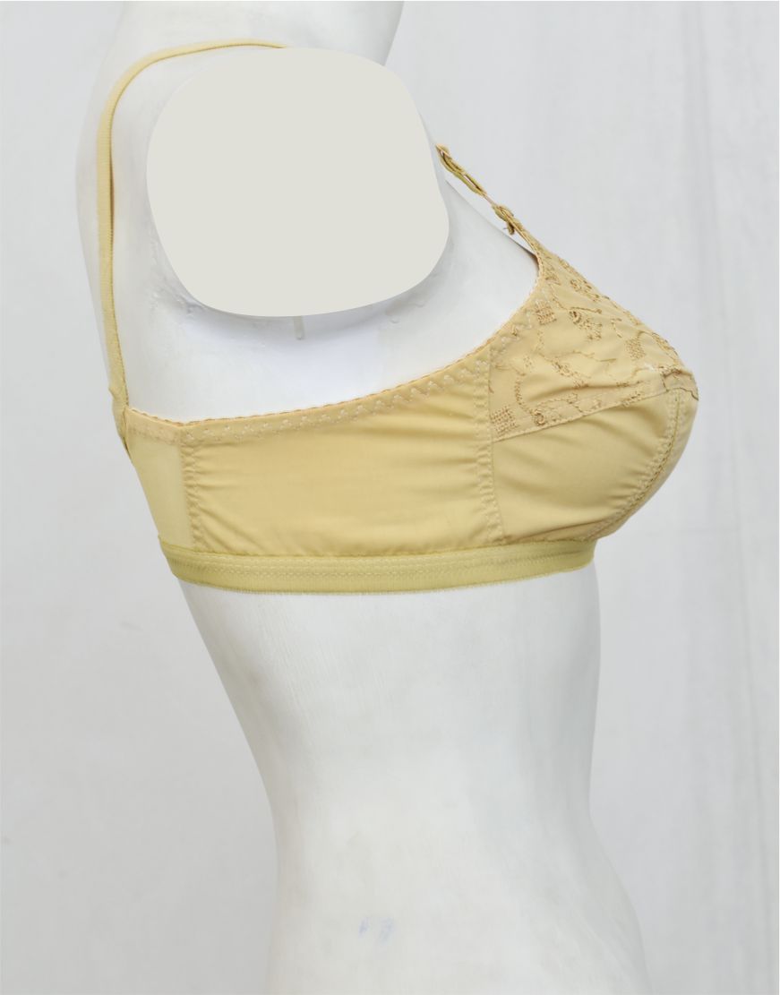 Cotton Woven Fabric Air Strip Crossover Bra - SC-AA