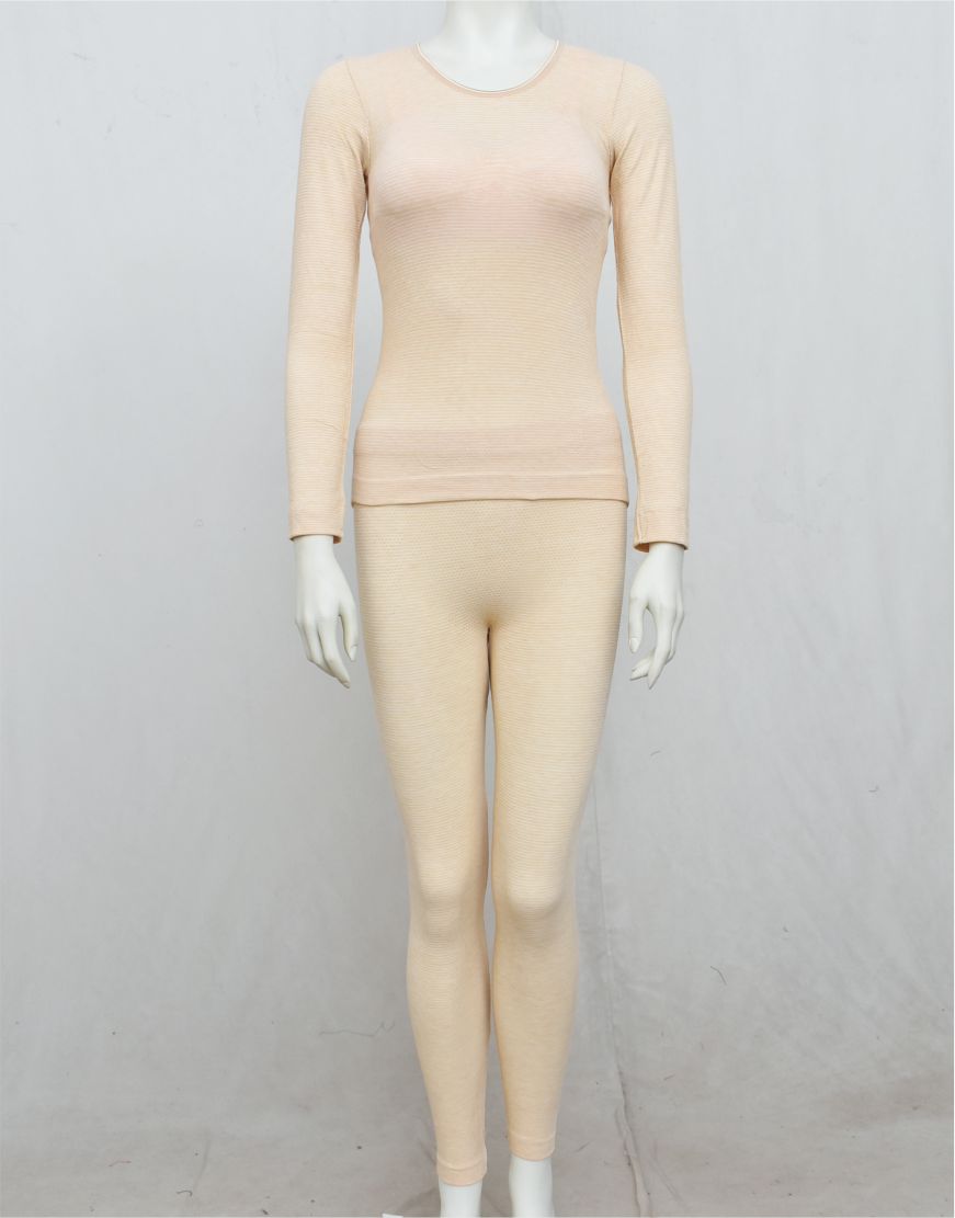 Women's Premium Full Body Warmer Thermal Suite Skintight Stretchable Innerwear Winter Warm Long Johns - Skin