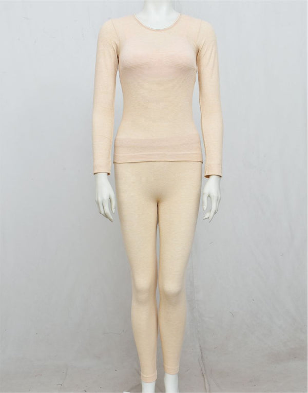 Women's Premium Full Body Warmer Thermal Suite Skintight Stretchable Innerwear Winter Warm Long Johns - Skin