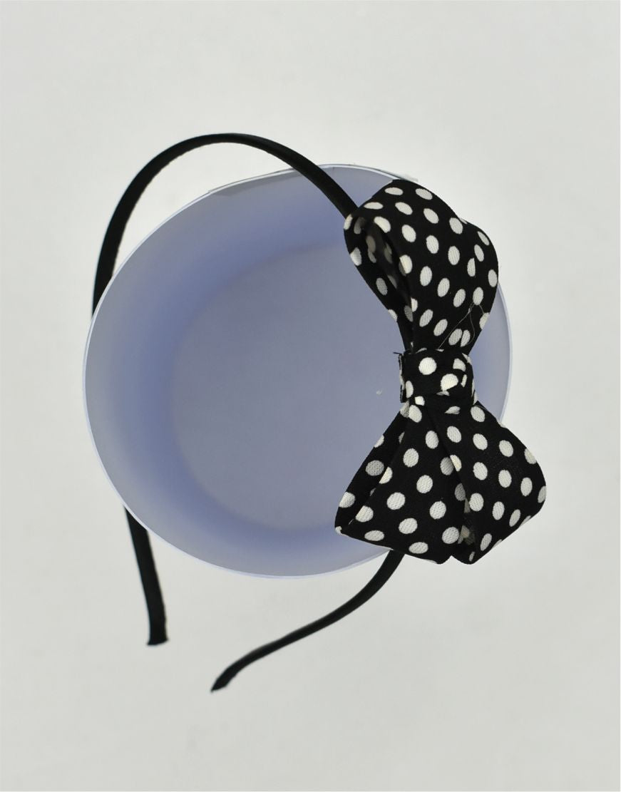 Polka dots bow hair band