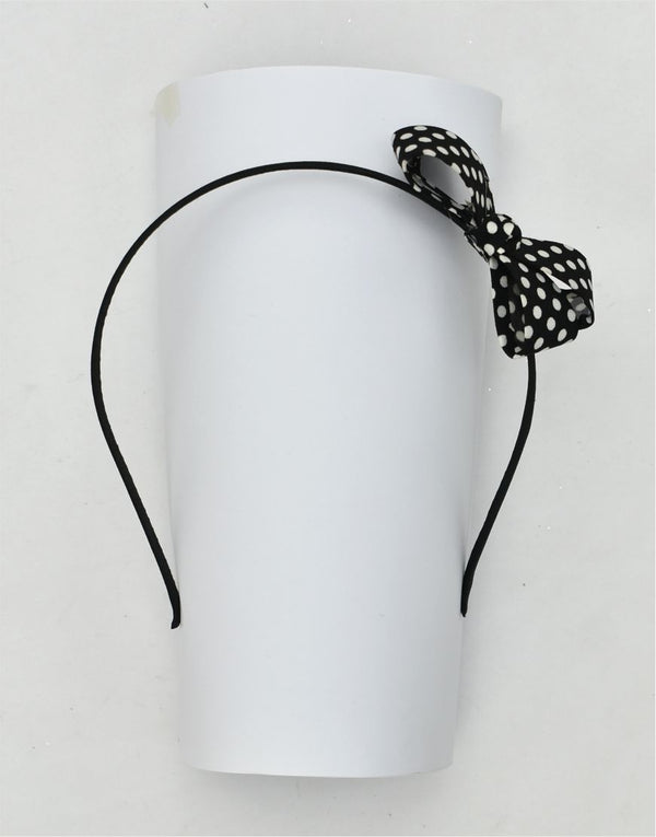 Polka dots bow hair band